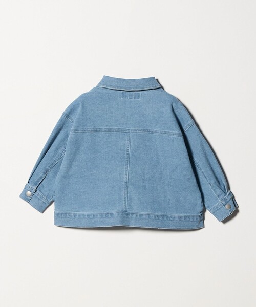 green label relaxing(グリーンレーベルリラクシング)の「デニム ブルゾン / キッズ ストレッチ 100cm-160cm(デニムジャケット・キッズ・コバルトブルー/ブラック/ライトブルー・120cm/130cm/110cm/100cm/150cm/160cm/140cm)」の18枚目の写真