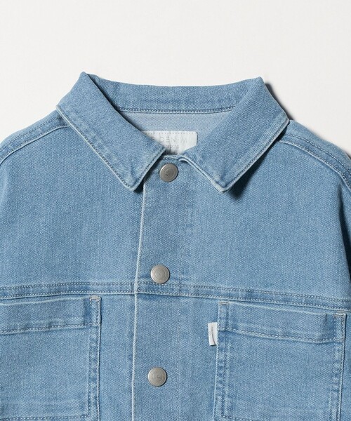 green label relaxing(グリーンレーベルリラクシング)の「デニム ブルゾン / キッズ ストレッチ 100cm-160cm(デニムジャケット・キッズ・コバルトブルー/ブラック/ライトブルー・120cm/130cm/110cm/100cm/150cm/160cm/140cm)」の19枚目の写真