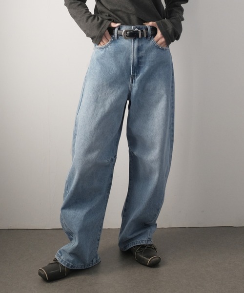 Ulysses（ユリシス）の「スタッズ付きカーブパンツ（その他パンツ・レディース・ブルー/サックスブルー/ブラック/インディゴブルー・M）」の5枚目の写真