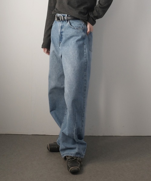 Ulysses（ユリシス）の「スタッズ付きカーブパンツ（その他パンツ・レディース・ブルー/サックスブルー/ブラック/インディゴブルー・M）」の6枚目の写真