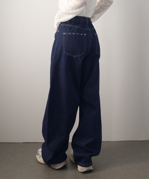 Ulysses（ユリシス）の「スタッズ付きカーブパンツ（その他パンツ・レディース・ブルー/サックスブルー/ブラック/インディゴブルー・M）」の16枚目の写真