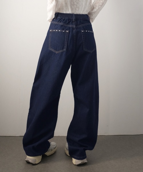 Ulysses（ユリシス）の「スタッズ付きカーブパンツ（その他パンツ・レディース・ブルー/サックスブルー/ブラック/インディゴブルー・M）」の17枚目の写真