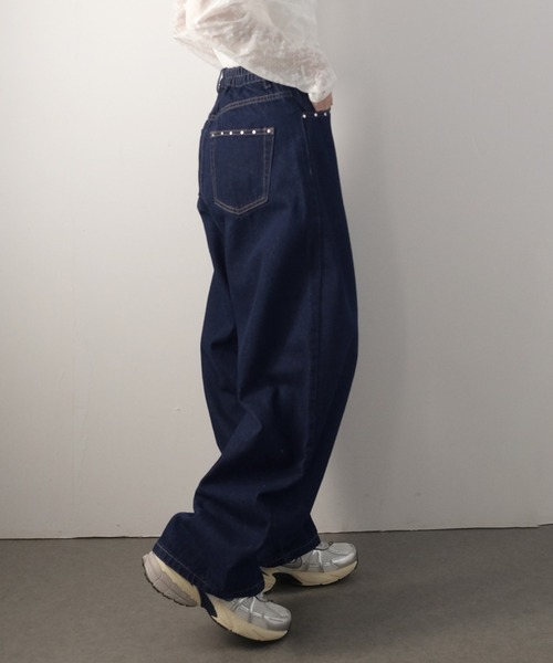 Ulysses（ユリシス）の「スタッズ付きカーブパンツ（その他パンツ・レディース・ブルー/サックスブルー/ブラック/インディゴブルー・M）」の18枚目の写真