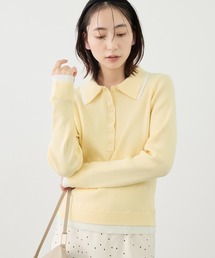 ROPE' PICNIC | レイヤード風リブポロニット(ニット/セーター)