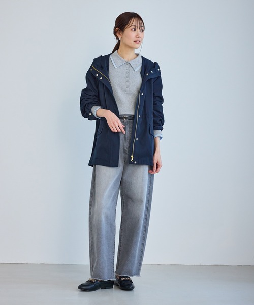 ROPE' PICNIC(ロペピクニック)の「レイヤード風リブポロニット(ニット/セーター・レディース・ネイビー/ブラウン/ライトグレー/クリーム・FREE)」の21枚目の写真