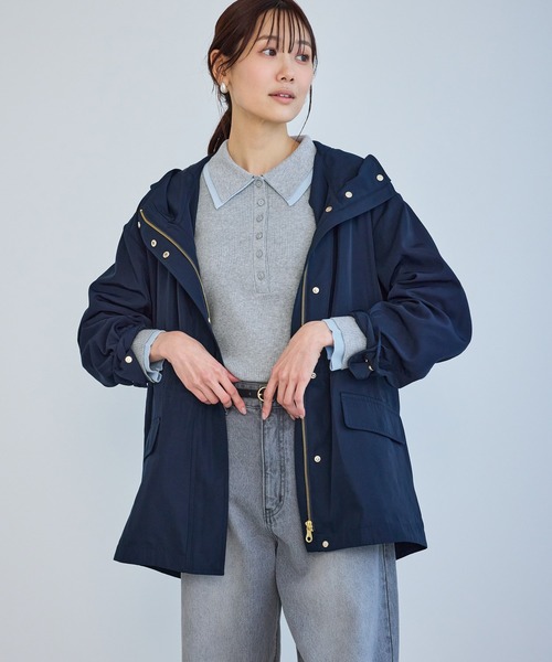 ROPE' PICNIC(ロペピクニック)の「レイヤード風リブポロニット(ニット/セーター・レディース・ネイビー/ブラウン/ライトグレー/クリーム・FREE)」の22枚目の写真