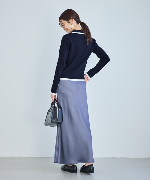 ROPE' PICNIC(ロペピクニック)の「レイヤード風リブポロニット(ニット/セーター・レディース・ネイビー/ブラウン/ライトグレー/クリーム・FREE)」の20枚目の写真