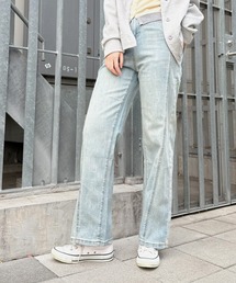 ライトデニムワイドパンツ