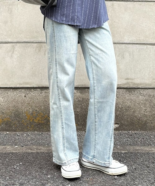 aimoha(アイモハ)の「ライトデニムワイドパンツ(デニムパンツ・レディース・ライトブルー・L/M/S)」の22枚目の写真