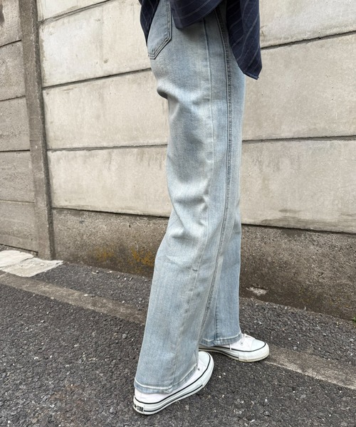 aimoha(アイモハ)の「ライトデニムワイドパンツ(デニムパンツ・レディース・ライトブルー・L/M/S)」の21枚目の写真