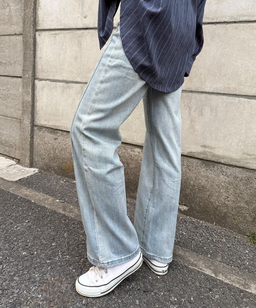 aimoha(アイモハ)の「ライトデニムワイドパンツ(デニムパンツ・レディース・ライトブルー・L/M/S)」の20枚目の写真