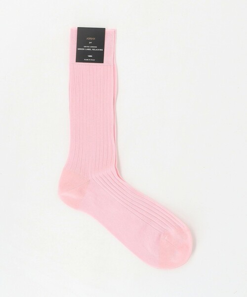 CELINE ピンク リブソックス 別注】＜ADRIAN＞GLR リブ ソックス（ソックス/靴下）｜green label