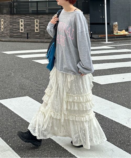 レースティアードボリュームスカート(スカート)|PILIT(ピリット)