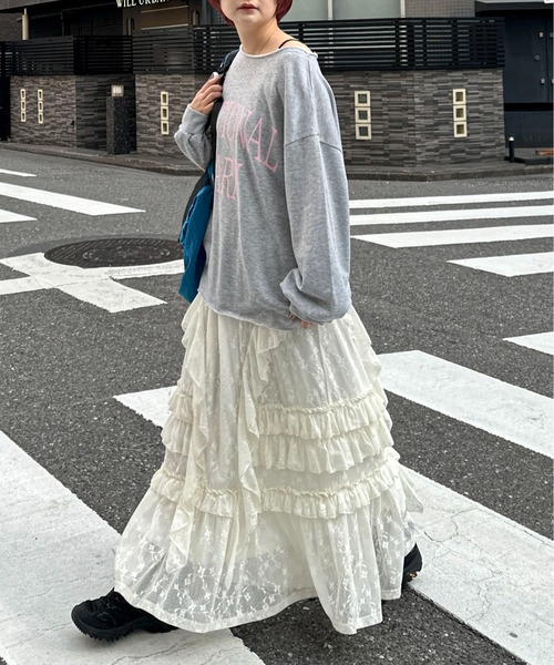 レースティアードボリュームスカート(スカート)|PILIT(ピリット)