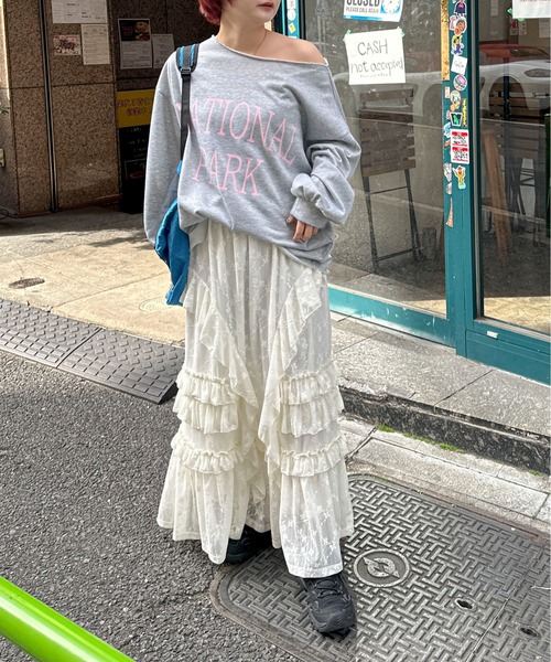 レースティアードボリュームスカート(スカート)|PILIT(ピリット)