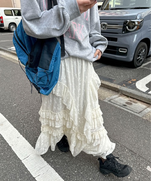 レースティアードボリュームスカート(スカート)|PILIT(ピリット)