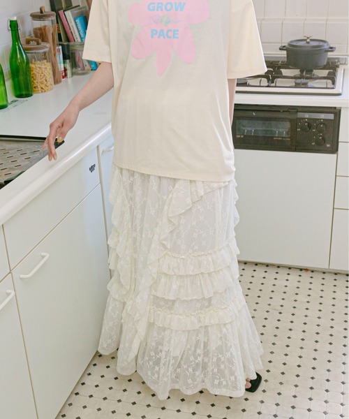 レースティアードボリュームスカート(スカート)|PILIT(ピリット)