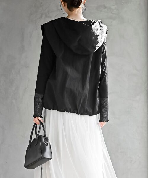 rps（アールピーエス）の「ナイロンフードベスト（ベスト・レディース・チャコールグレー/ブラック/ライトカーキ・フリー）」の21枚目の写真