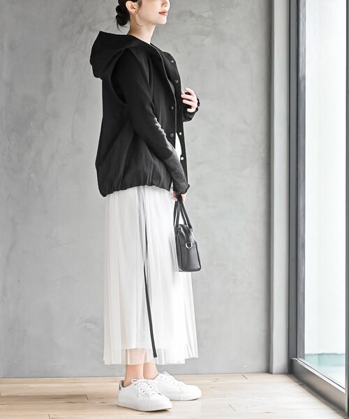 rps（アールピーエス）の「ナイロンフードベスト（ベスト・レディース・チャコールグレー/ブラック/ライトカーキ・フリー）」の22枚目の写真