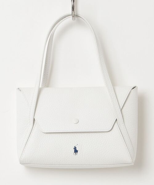 POLO RALPH LAUREN(ポロ ラルフ ローレン)の「Polo Play レザー ミニ エンベロープ バッグ(ハンドバッグ・レディース・ホワイト・ONE)」の2枚目の写真