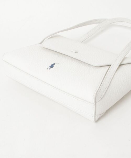 POLO RALPH LAUREN(ポロ ラルフ ローレン)の「Polo Play レザー ミニ エンベロープ バッグ(ハンドバッグ・レディース・ホワイト・ONE)」の4枚目の写真