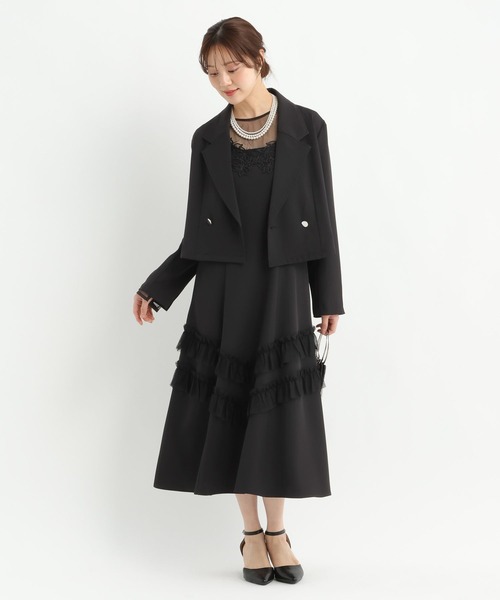 Andemiu（アンデミュウ）の「【3item set】ジャケットセットドレス644002（ドレス・レディース・ライトグレー/ブラック/グリーン系その他6・FREE）」の10枚目の写真