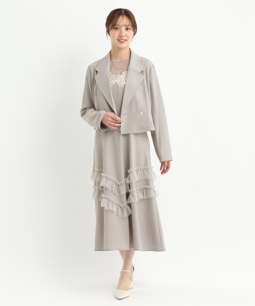 Andemiu（アンデミュウ）の「【3item set】ジャケットセットドレス644002（ドレス・レディース・ライトグレー/ブラック/グリーン系その他6・FREE）」の7枚目の写真