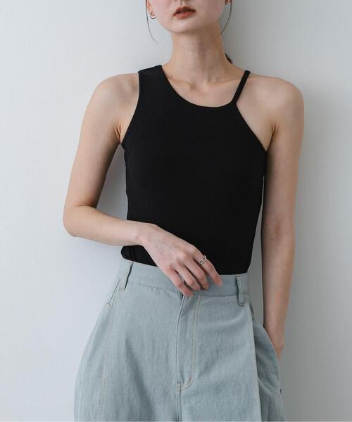 SENSE OF PLACE by URBAN RESEARCH（センスオブプレイスバイアーバンリサーチ）の「アシメネックカップツキキャミソール（キャミソール・レディース・ブラウン/ライトブルー/ブラック・ONE）」の2枚目の写真