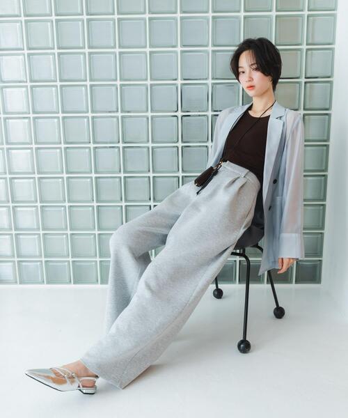 SENSE OF PLACE by URBAN RESEARCH（センスオブプレイスバイアーバンリサーチ）の「アシメネックカップツキキャミソール（キャミソール・レディース・ブラウン/ライトブルー/ブラック・ONE）」の4枚目の写真