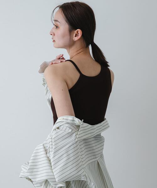 SENSE OF PLACE by URBAN RESEARCH（センスオブプレイスバイアーバンリサーチ）の「アシメネックカップツキキャミソール（キャミソール・レディース・ブラウン/ライトブルー/ブラック・ONE）」の6枚目の写真