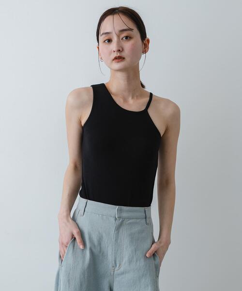 SENSE OF PLACE by URBAN RESEARCH（センスオブプレイスバイアーバンリサーチ）の「アシメネックカップツキキャミソール（キャミソール・レディース・ブラウン/ライトブルー/ブラック・ONE）」の10枚目の写真