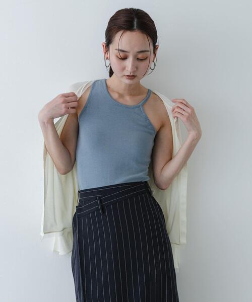 SENSE OF PLACE by URBAN RESEARCH（センスオブプレイスバイアーバンリサーチ）の「アシメネックカップツキキャミソール（キャミソール・レディース・ブラウン/ライトブルー/ブラック・ONE）」の15枚目の写真