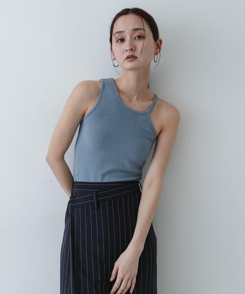 SENSE OF PLACE by URBAN RESEARCH（センスオブプレイスバイアーバンリサーチ）の「アシメネックカップツキキャミソール（キャミソール・レディース・ブラウン/ライトブルー/ブラック・ONE）」の17枚目の写真