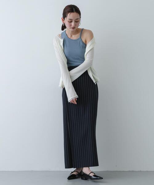 SENSE OF PLACE by URBAN RESEARCH（センスオブプレイスバイアーバンリサーチ）の「アシメネックカップツキキャミソール（キャミソール・レディース・ブラウン/ライトブルー/ブラック・ONE）」の20枚目の写真