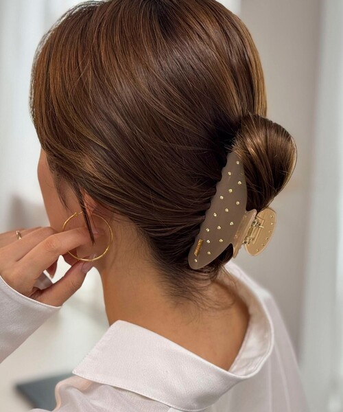 NOLLEY’S（ノーリーズ）の「NOLLEYS キラドットクリップ（ヘアゴム・レディース・ブラウン系その他/ベージュ・FREE）」の11枚目の写真
