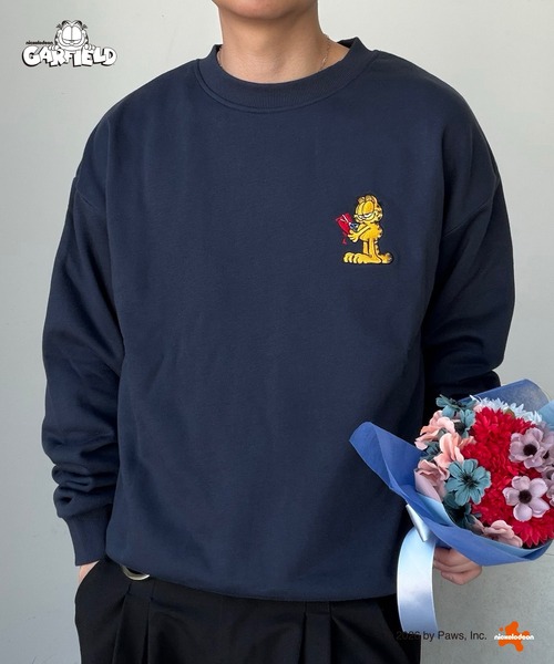UNDERSTATEMENTs(アンダーステイトメント)の「【ユニセックス】ガーフィールドワンポイント刺繍スウェット(スウェット・メンズ・ブラック/ネイビー・MEDIUM/LARGE)」の12枚目の写真