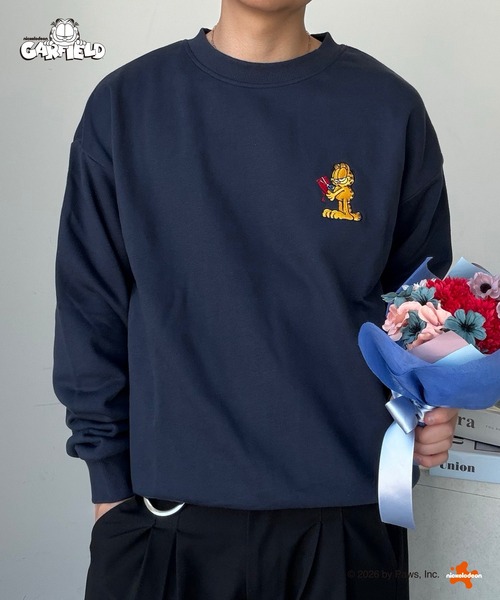 UNDERSTATEMENTs(アンダーステイトメント)の「【ユニセックス】ガーフィールドワンポイント刺繍スウェット(スウェット・メンズ・ブラック/ネイビー・MEDIUM/LARGE)」の15枚目の写真