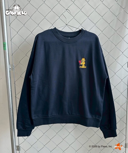 UNDERSTATEMENTs(アンダーステイトメント)の「【ユニセックス】ガーフィールドワンポイント刺繍スウェット(スウェット・メンズ・ブラック/ネイビー・MEDIUM/LARGE)」の20枚目の写真