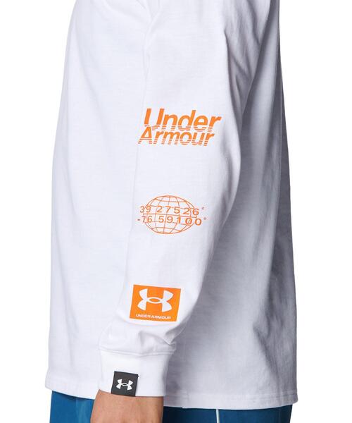 UNDER ARMOUR(アンダーアーマー)の「UAヘビーウエイト グラフィック ロングスリーブ Tシャツ(ライフスタイル/メンズ)(Tシャツ/カットソー・メンズ・ホワイト・M/XL/2XL/3XL/L/S)」の5枚目の写真