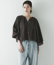 URBAN RESEARCH | コットンボイルギャザーショートブラウス(シャツ/ブラウス)