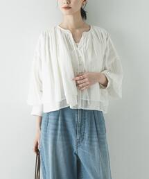 URBAN RESEARCH | コットンボイルギャザーショートブラウス(シャツ/ブラウス)
