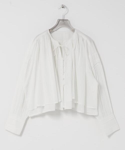 URBAN RESEARCH(アーバンリサーチ)の「コットンボイルギャザーショートブラウス(シャツ/ブラウス・レディース・ブラウン/ブルー系その他/イエロー/オフホワイト・FREE)」の15枚目の写真