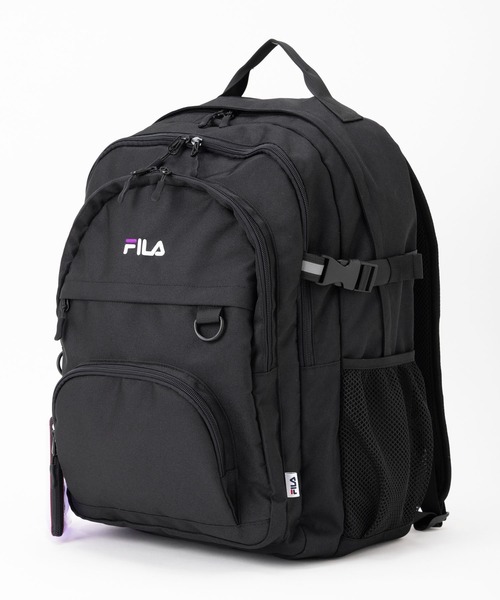 FILA（フィラ）の「【FILA/フィラ】 クリアポーチ付きリュック 大容量 30L 通学 通勤 バッグ スクールリュック（バックパック/リュック・レディース・ブラック/ブラック×パープル/ブラック×ブルー・FREE）」の8枚目の写真