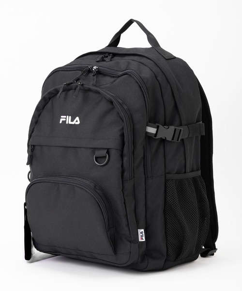 FILA（フィラ）の「【FILA/フィラ】 クリアポーチ付きリュック 大容量 30L 通学 通勤 バッグ スクールリュック（バックパック/リュック・レディース・ブラック/ブラック×パープル/ブラック×ブルー・FREE）」の4枚目の写真