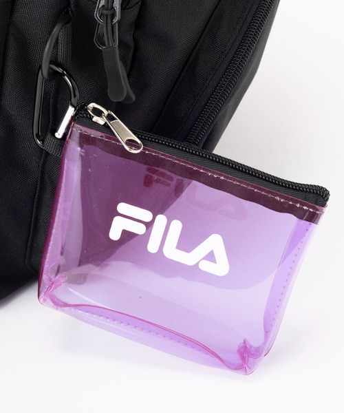 FILA（フィラ）の「【FILA/フィラ】 クリアポーチ付きリュック 大容量 30L 通学 通勤 バッグ スクールリュック（バックパック/リュック・レディース・ブラック/ブラック×パープル/ブラック×ブルー・FREE）」の17枚目の写真