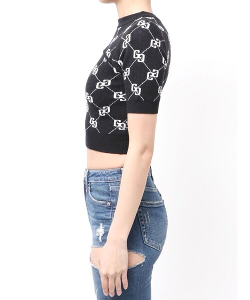 GYDA（ジェイダ）の「GG quiltingニットトップス（ニット/セーター・レディース・ブラック/グレー・FREE）」の12枚目の写真