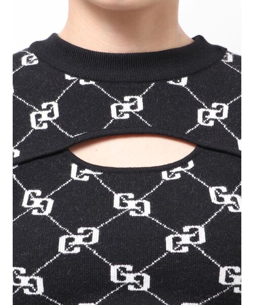 GYDA（ジェイダ）の「GG quiltingニットトップス（ニット/セーター・レディース・ブラック/グレー・FREE）」の14枚目の写真