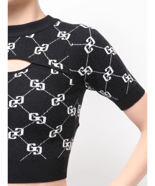 GYDA（ジェイダ）の「GG quiltingニットトップス（ニット/セーター・レディース・ブラック/グレー・FREE）」の15枚目の写真