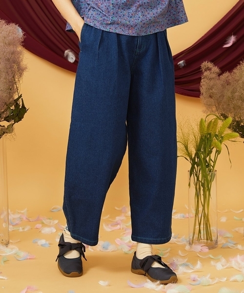 Jocomomola(ホコモモラ)の「デニムカーブシルエットパンツ(その他パンツ・レディース・ネイビー・42/40)」の3枚目の写真