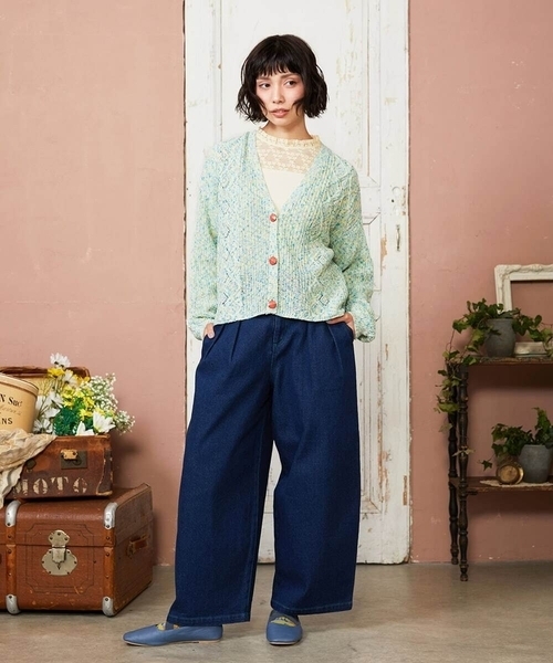 Jocomomola(ホコモモラ)の「デニムカーブシルエットパンツ(その他パンツ・レディース・ネイビー・42/40)」の9枚目の写真